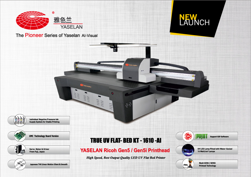 Yaselan True UV Flat-Bed KT 1610 AI