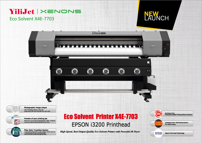 YiliJet Xenons Eco Solvent Printer X4E-7703