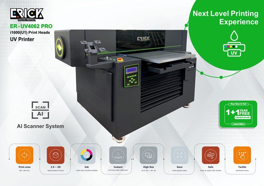 ERICK UV 4062 PRO - Large Format UV Flatbed Printer